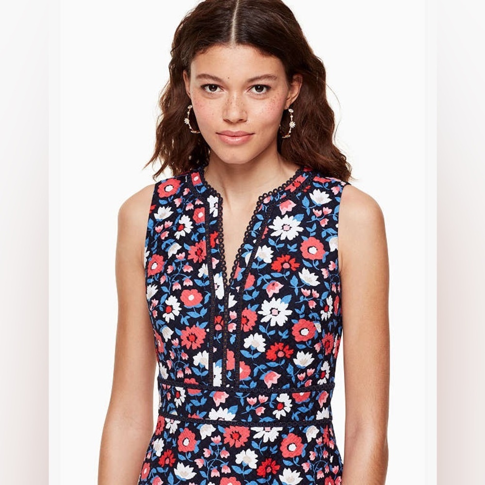 Kate spade ♠️  - Shore Thing Daisy Jacquard Sheath Dress size 2 - Picture 2 of 5
